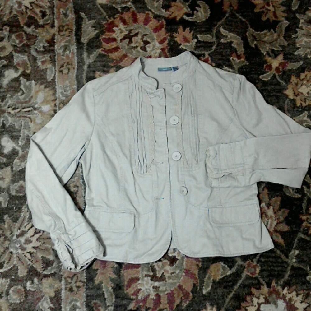 Cute Tan Jean Style Jacket Size L